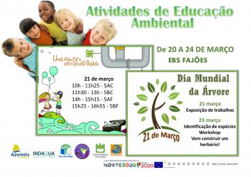 Sessões de Educação Ambiental - semana de 20 a 24 de março.