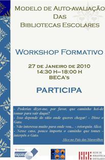 Workshop Formativo | Modelo de Auto-avaliação das Bibliotecas Escolares